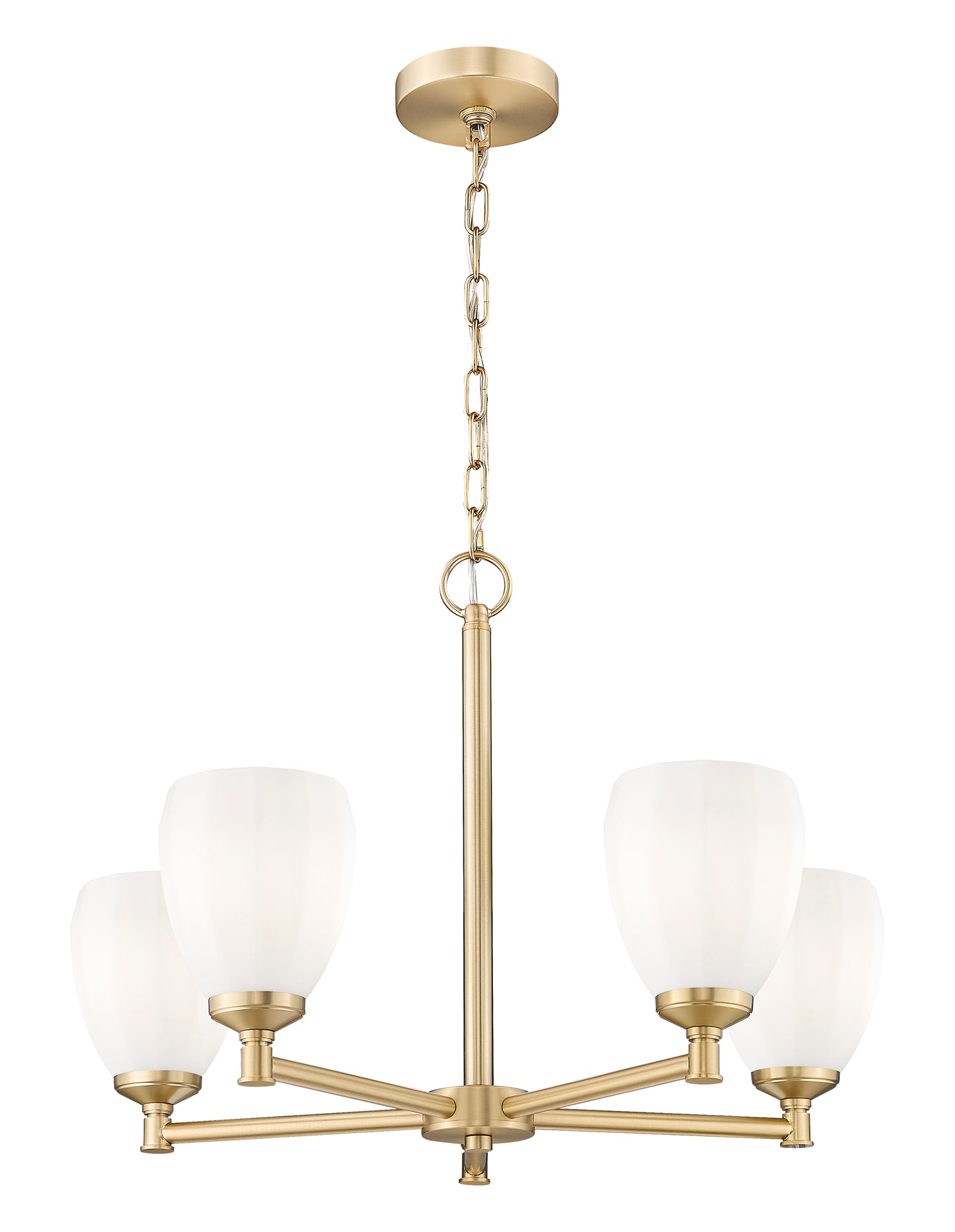 7004-5MGLD - Oren 5 Light 25" Chandelier - Modern Gold