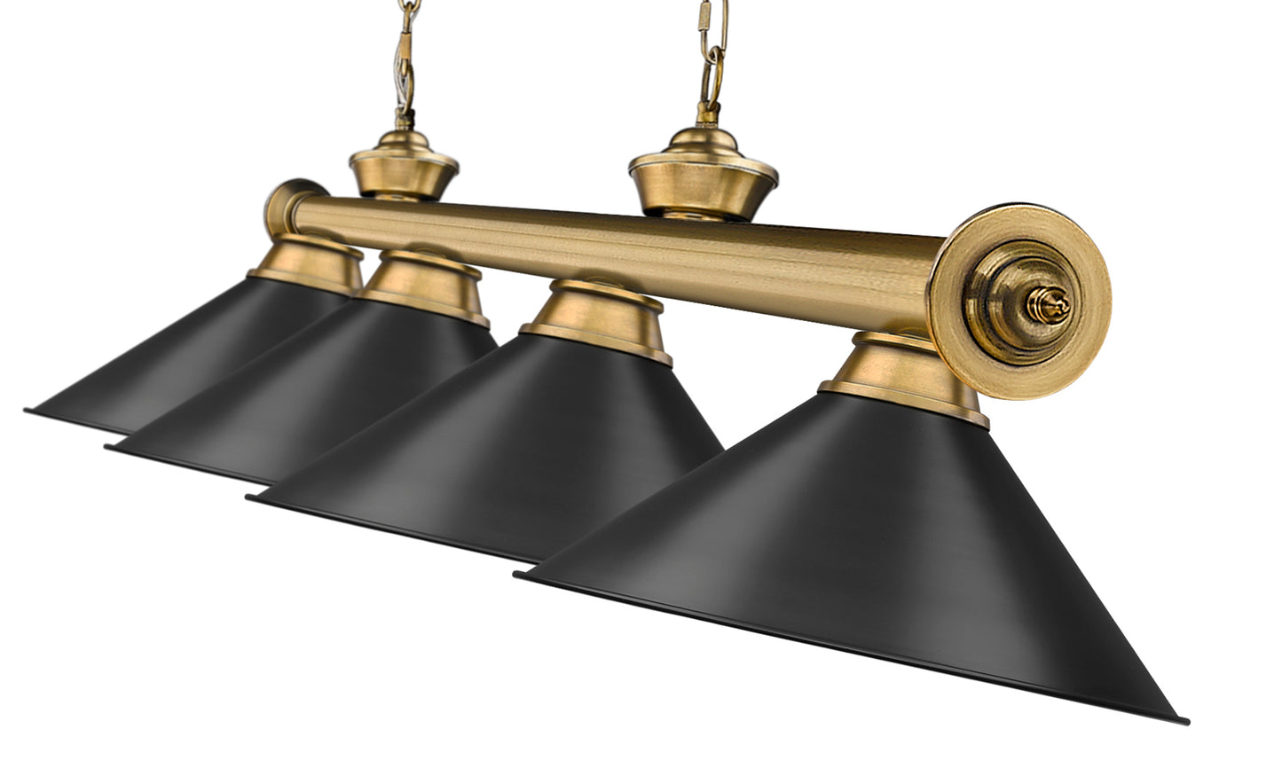 2306-4RB-MB15 - Cordon 4 Light 81" Billiard - Rubbed Brass