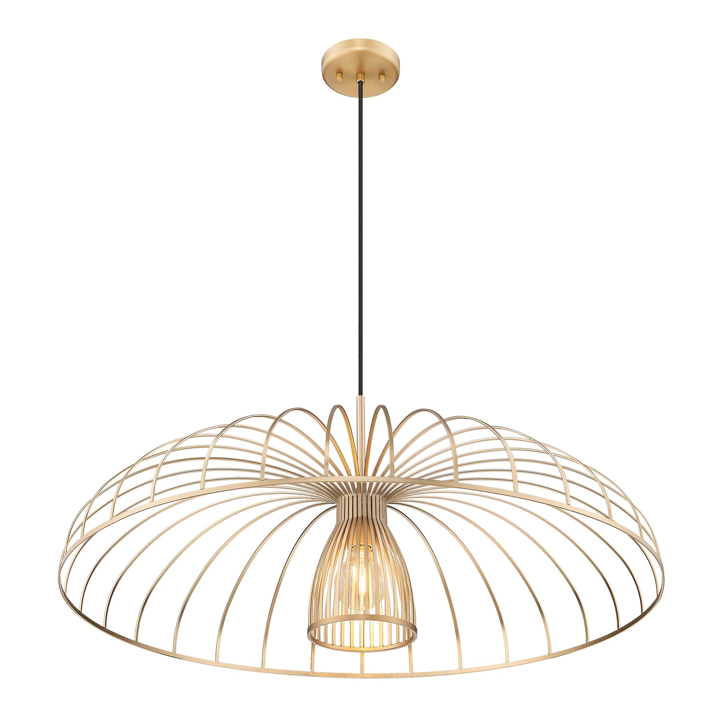 623P35-MGLD - Valencia 1 Light 35" Pendant - Modern Gold