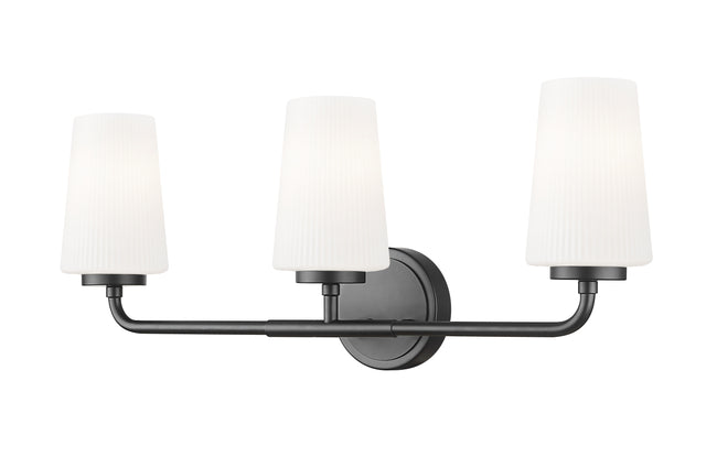 7005-3V-MB - Montford 3 Light 24" Vanity - Matte Black