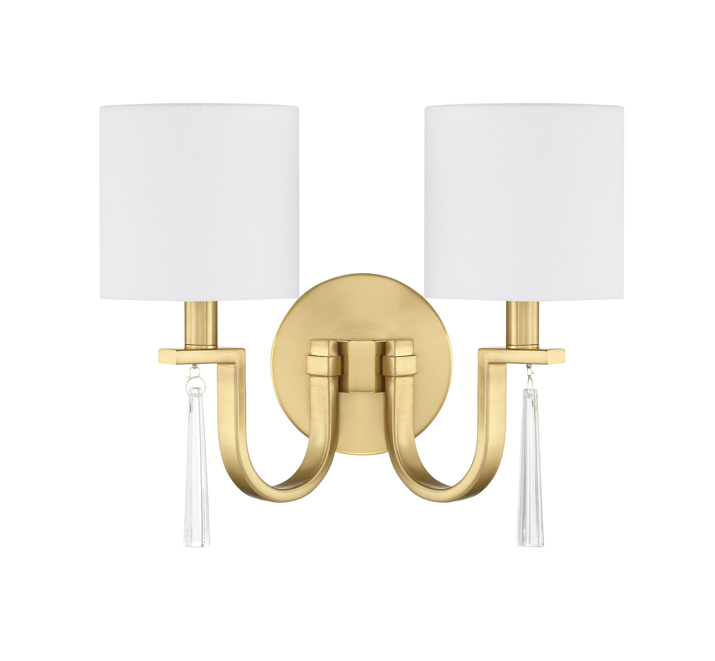 58262-SB - Fortuna 2 Light 11" High Wall Sconce - Satin Brass