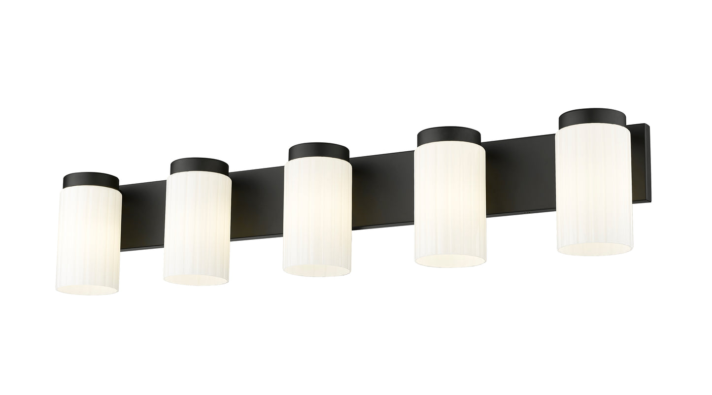 746-5V-MB - Burk 5 Light 38" Vanity - Matte Black