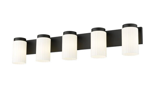 746-5V-MB - Burk 5 Light 38" Vanity - Matte Black