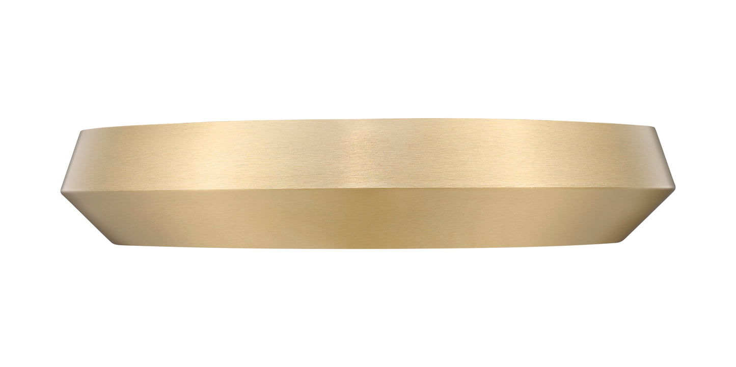 7701F16-MGLD-LED - Quasars 1 Light Flush 16" Mount - Modern Gold