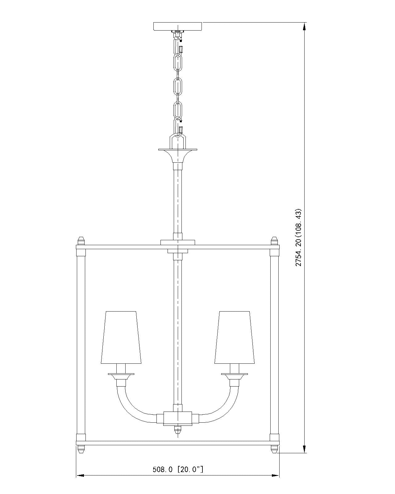 1950-5C-BN - Katerina 5 Light 20" Chandelier - Brushed Nickel
