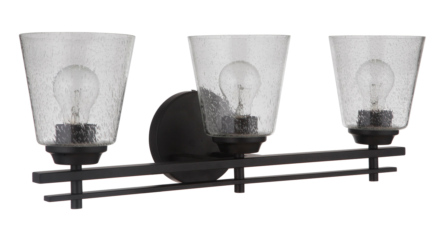 19624FB3 - Drake 3 Light 24" Wide Vanity Light - Flat Black