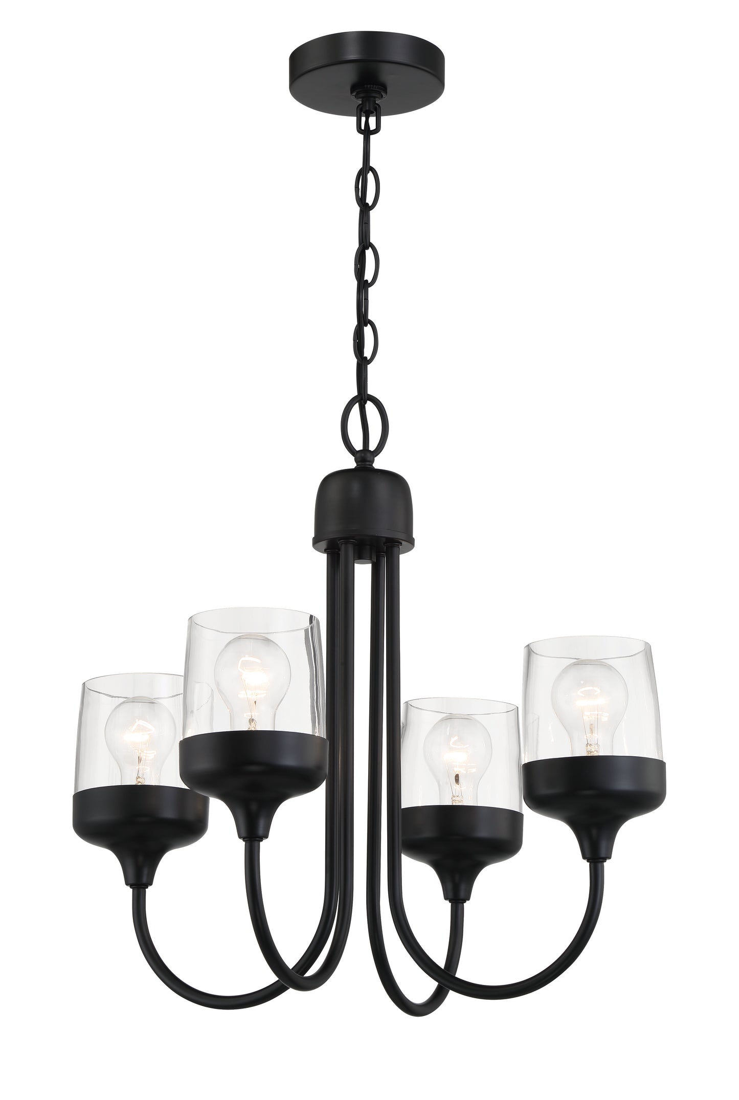 58124-FB - Wrenn 4 Light 20" Wide Chandelier - Flat Black