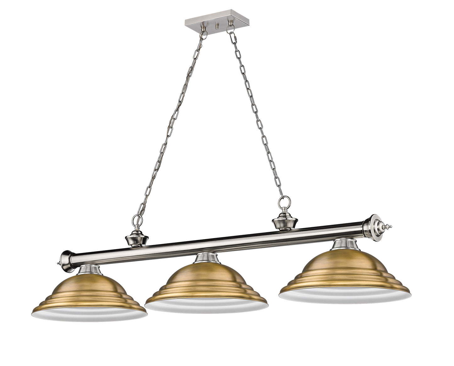 2306-3BN-SRB - Cordon 3 Light 58" Billiard - Brushed Nickel