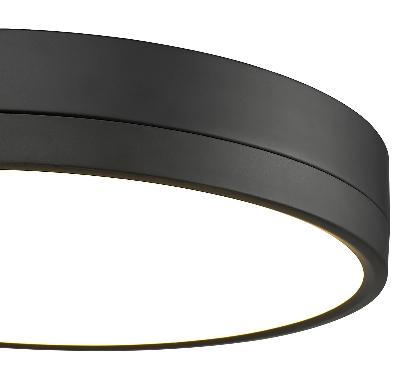 1006F16-MB-LED - Algar 1 Light Flush 16" Mount - Matte Black
