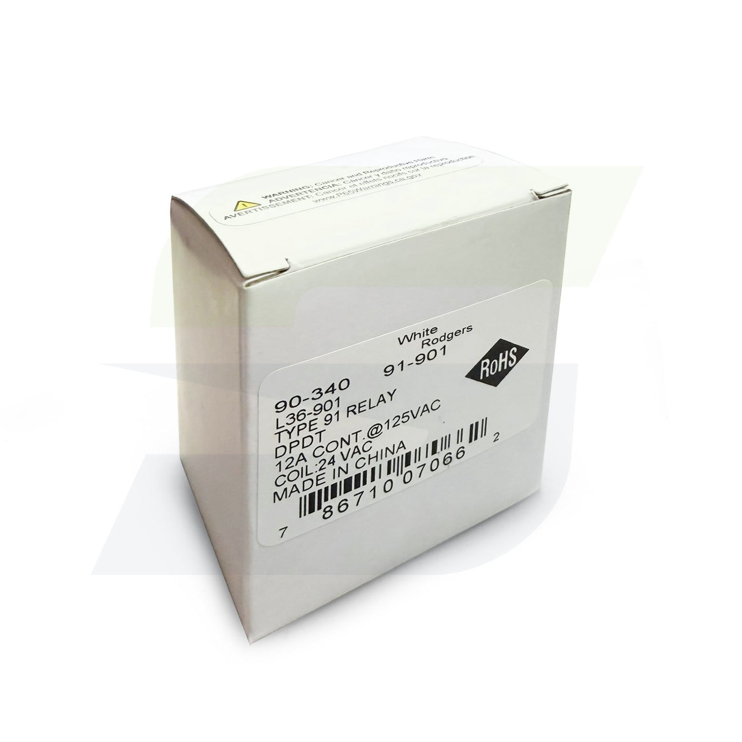 90-340 - 24V DPDT Fan Relay, 2 Pole Switching Relay