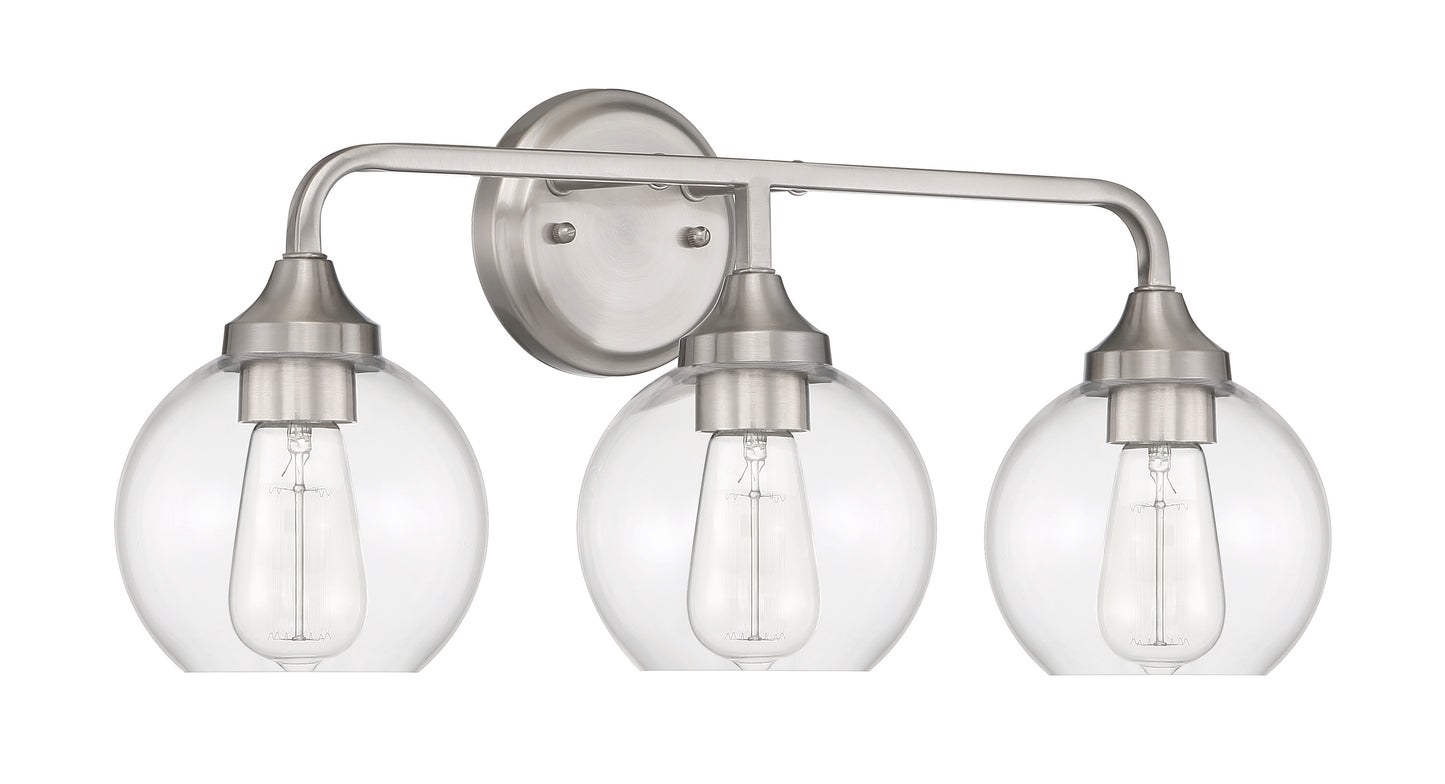 56203-BNK - Glenda 3 Light 23" Wide Vanity Light - Brushed Nickel