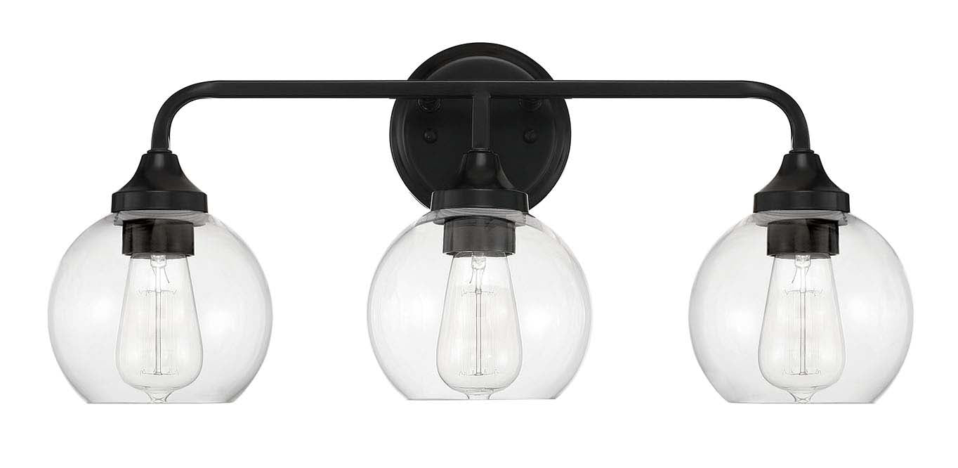 56203-FB - Glenda 3 Light 23" Wide Vanity Light - Flat Black