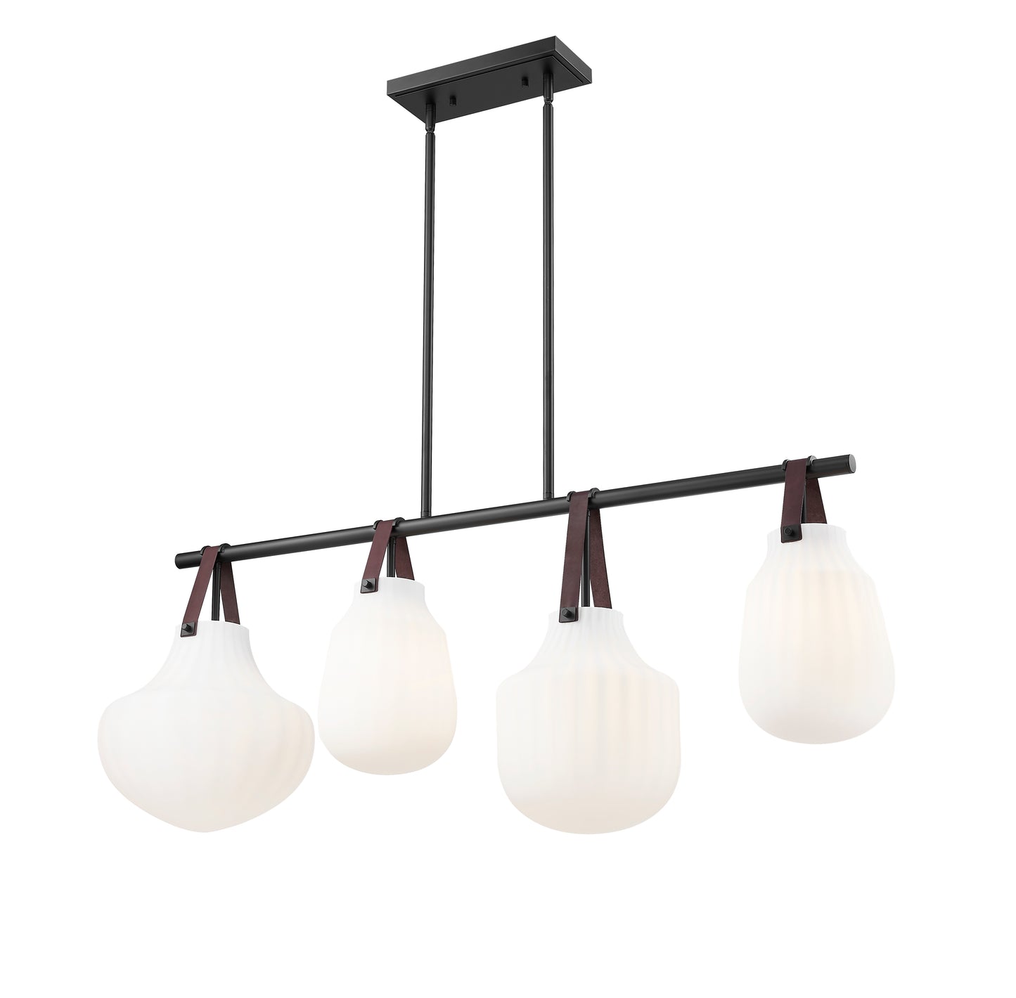 7513-4L-MB - Newbury 4 Light 13" Pendant - Matte Black