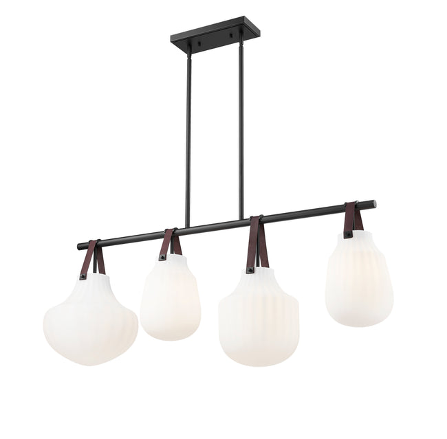 7513-4L-MB - Newbury 4 Light 13" Pendant - Matte Black