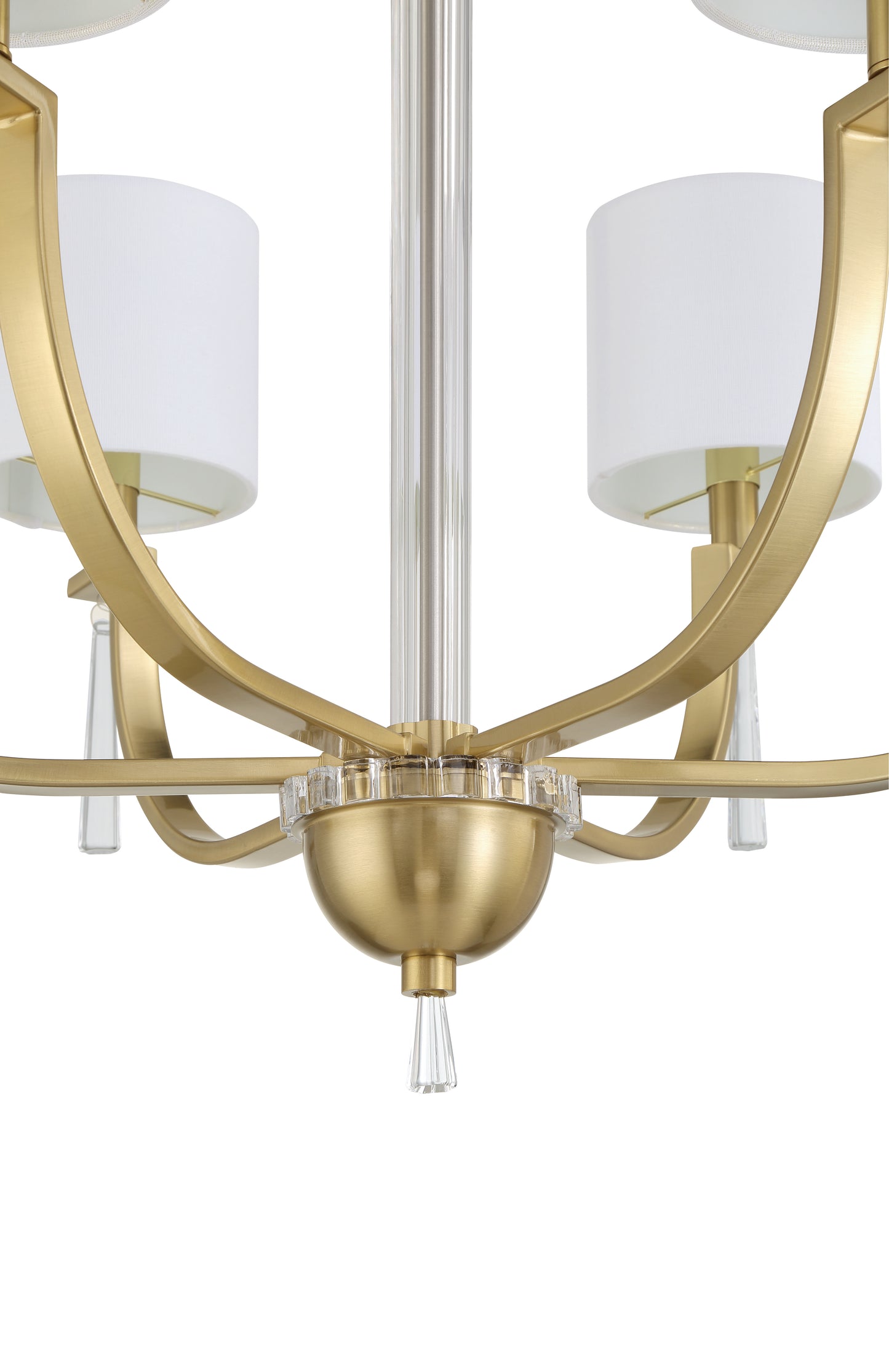 58226-SB - Fortuna 6 Light 28" Wide Chandelier - Satin Brass