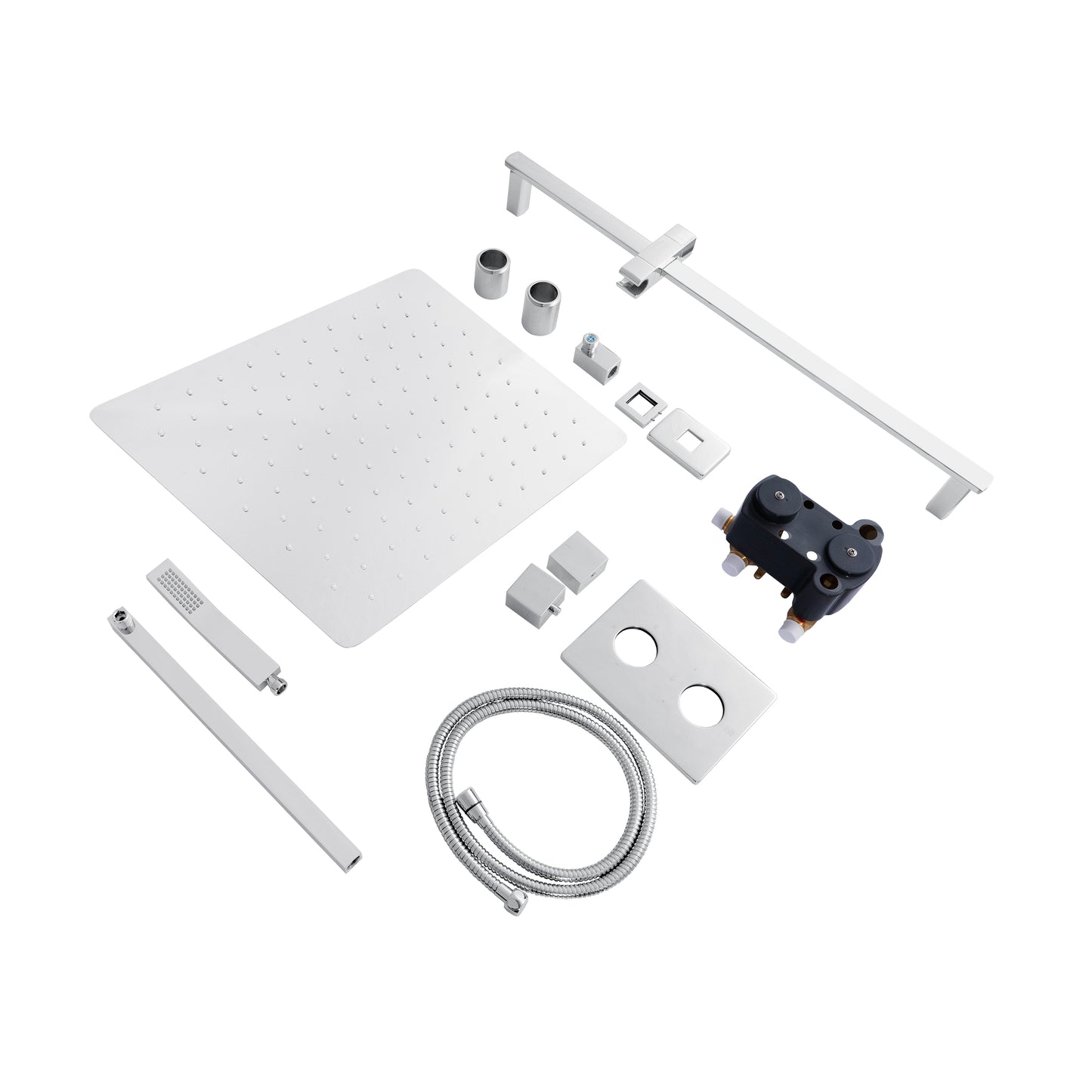 CBY-SHS-T2-CH - Crystal Bay Thermostatic Shower System in Chrome