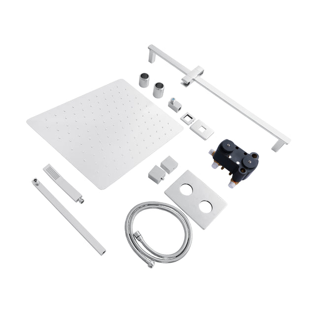 CBY-SHS-T2-CH - Crystal Bay Thermostatic Shower System in Chrome