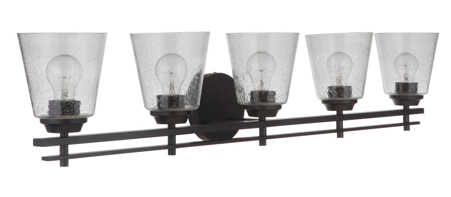 19642FB5 - Drake 5 Light 42" Wide Vanity Light - Flat Black