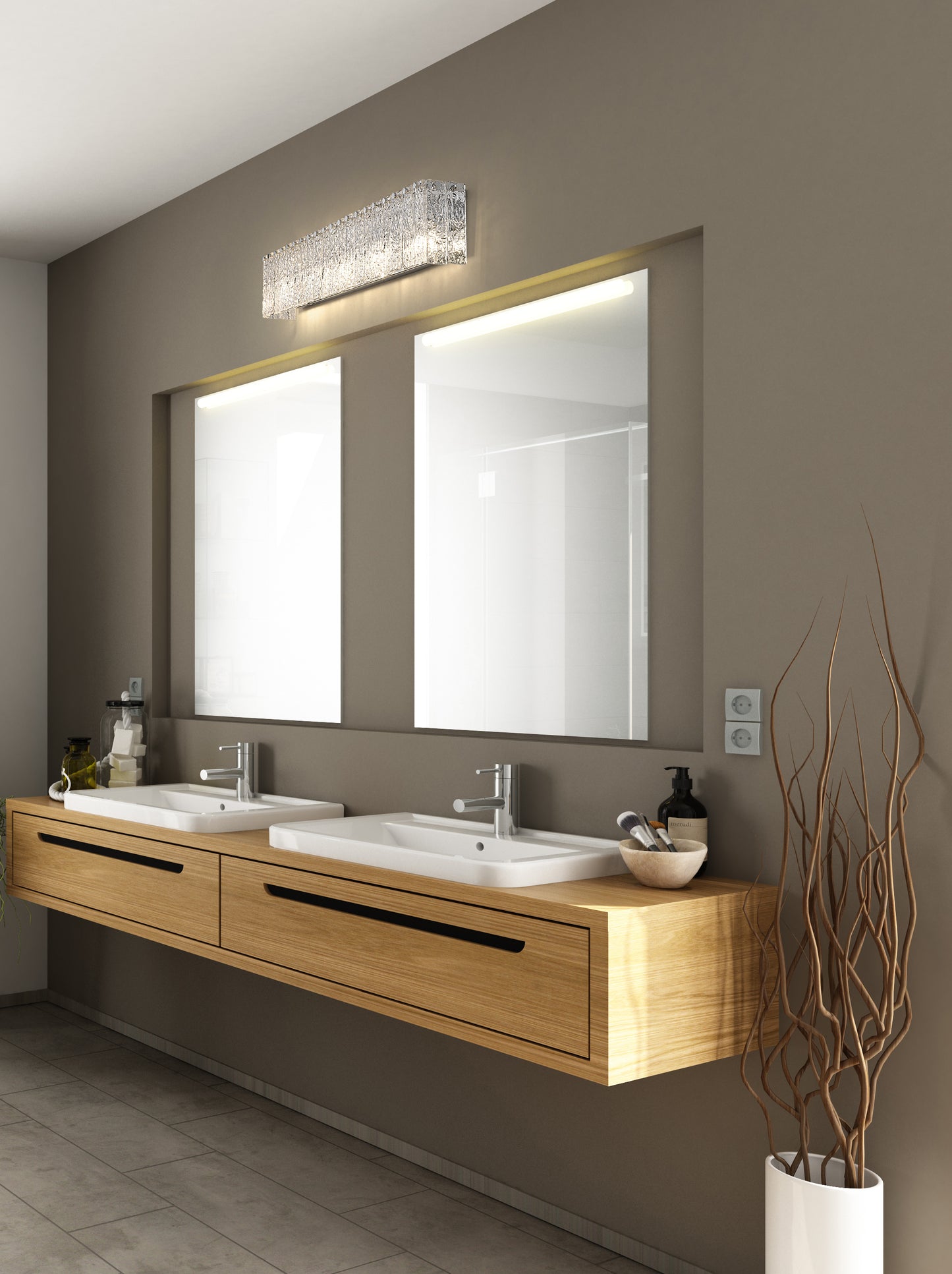 1943-5V-CH - Glacier 5 Light 37" Vanity - Chrome