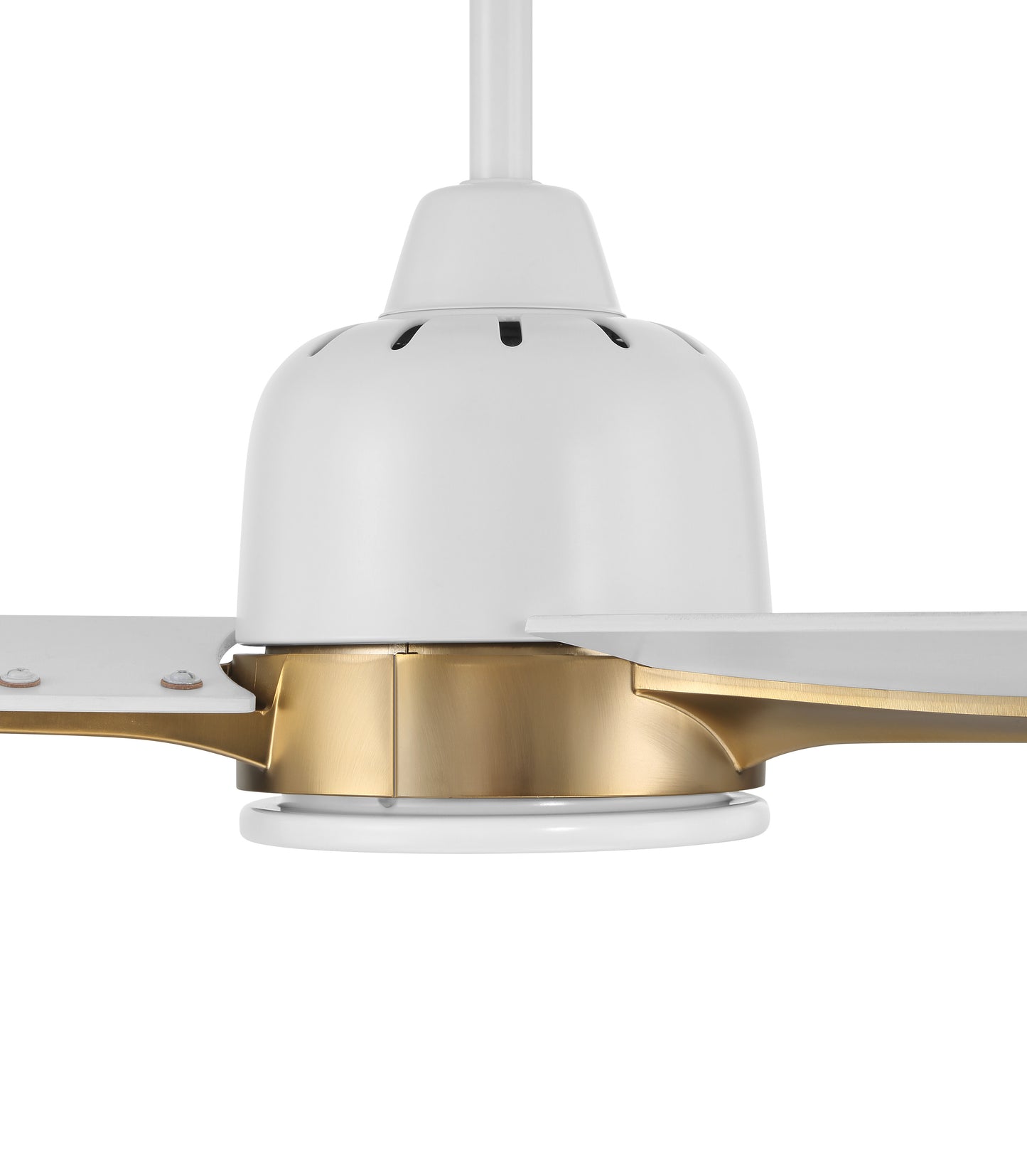 FUL52WSB3 - Fuller 52" 3 Blade Ceiling Fan with Light Kit - White / Satin Brass