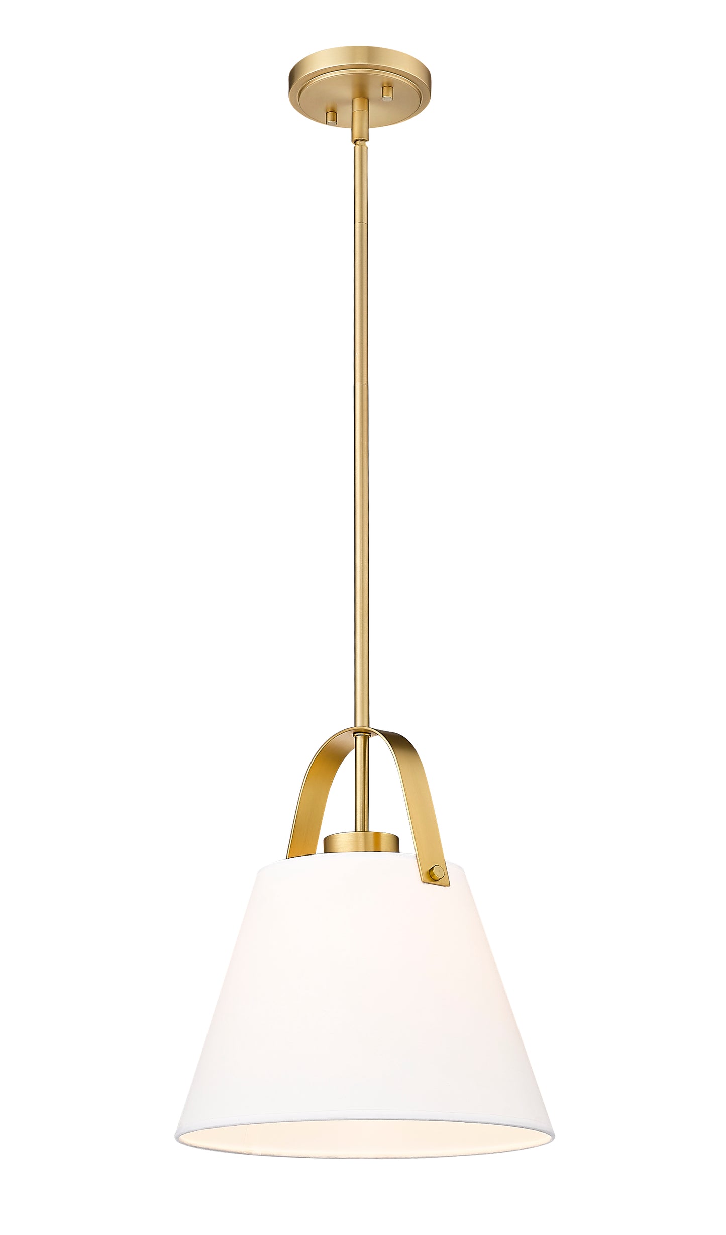 743P12-HBR - Z-Studio 1 Light 12" Pendant - Heritage Brass