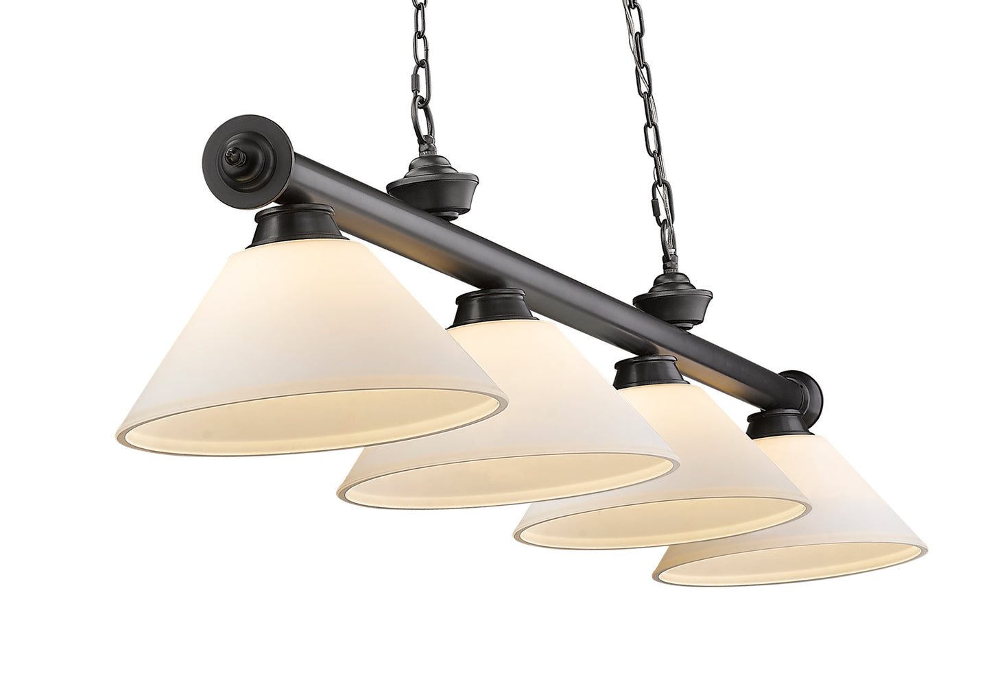 2306-4BP-AMO14 - Cordon 4 Light 81" Billiard - Bronze Plate