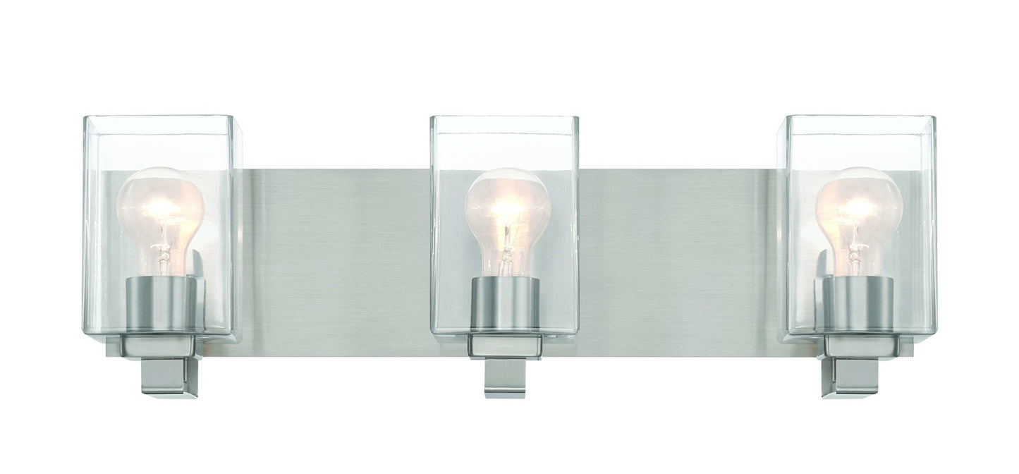 18524BNK3 - McClane 3 Light 24" Wide Vanity Light - Brushed Nickel
