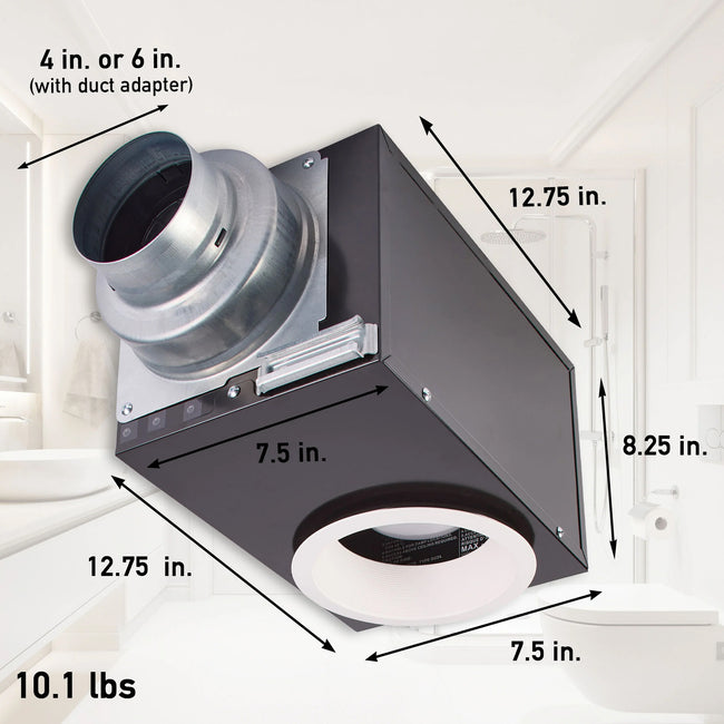 FV-08VRE2 - WhisperRecessed LED Designer Fan Light 80 CFM