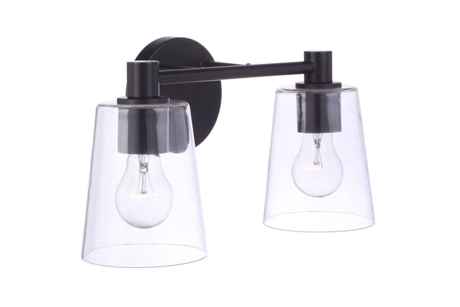 12615FB2 - Emilio 2 Light 15" Wide Vanity Light - Flat Black
