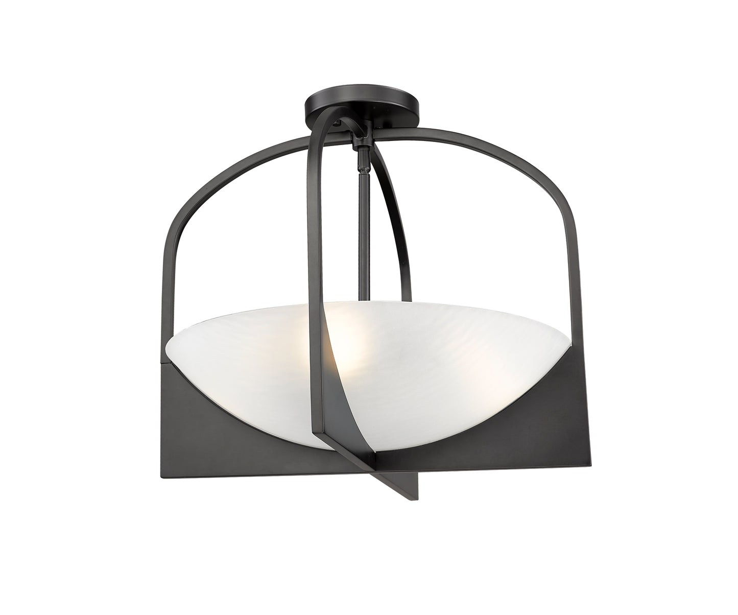 1947SFS-MB - Devon 4 Light Semi Flush 18" Mount - Matte Black