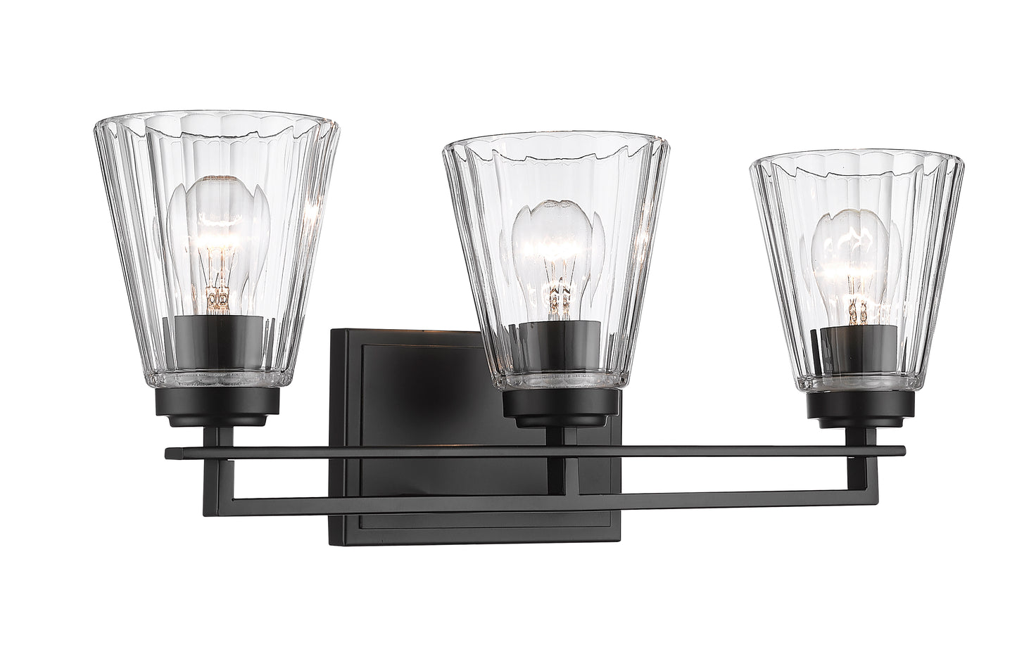 823-3V-MB - Lyna 3 Light 22" Vanity - Matte Black