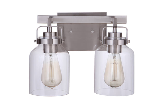 53602-BNK - Foxwood 2 Light 12.88" Wide Vanity Light - Brushed Nickel