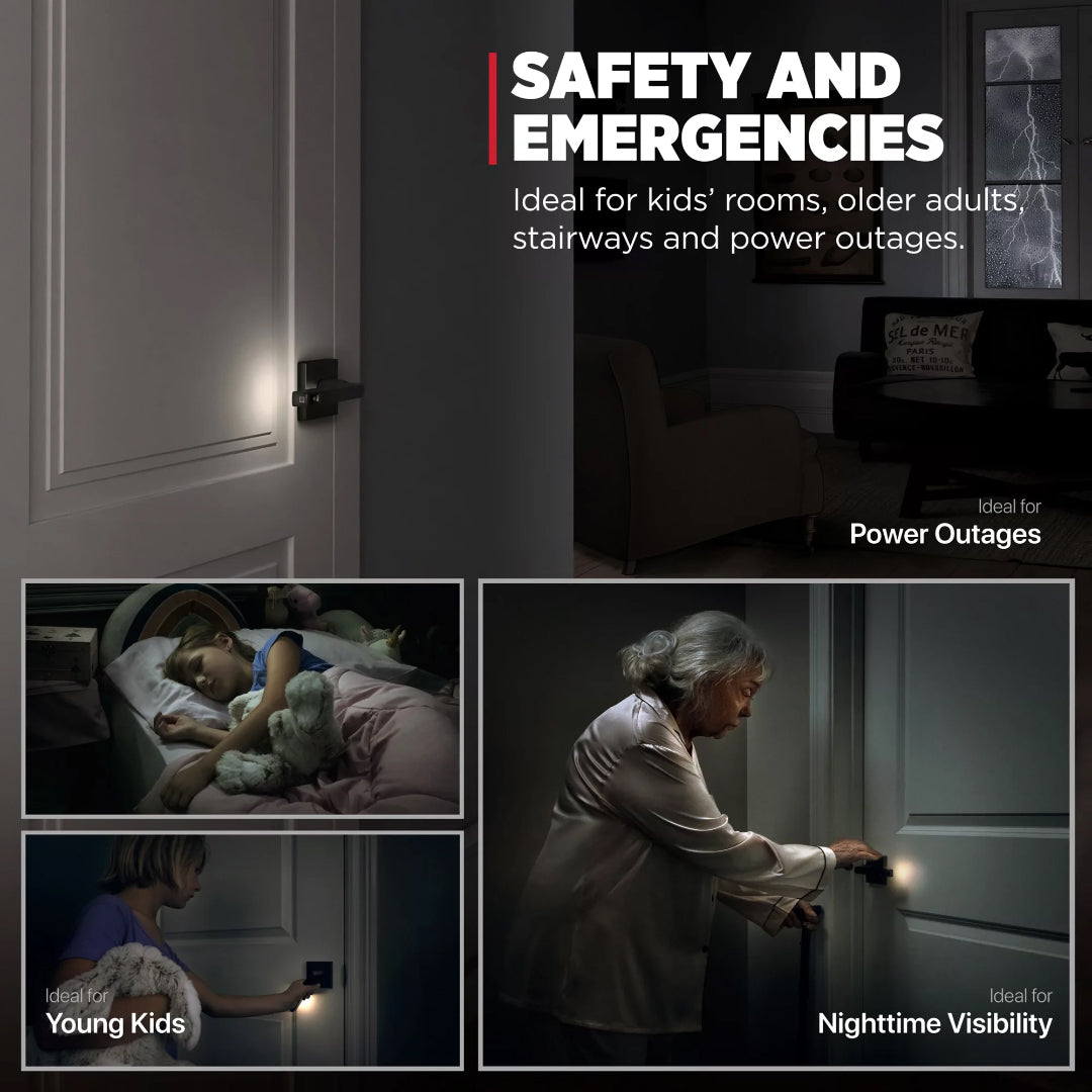 Halifax Privacy LED Lever w/Square Rosette - Matte Black