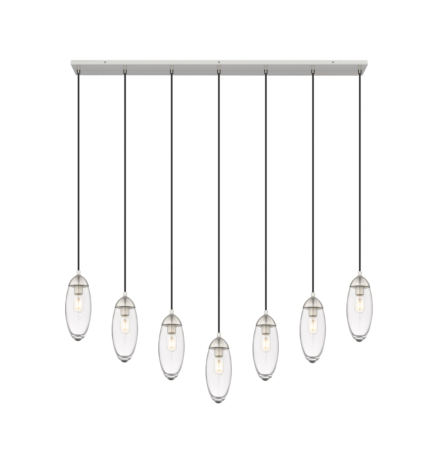 651P-7L-BN - Arden 7 Light Linear 54" Chandelier - Brushed Nickel