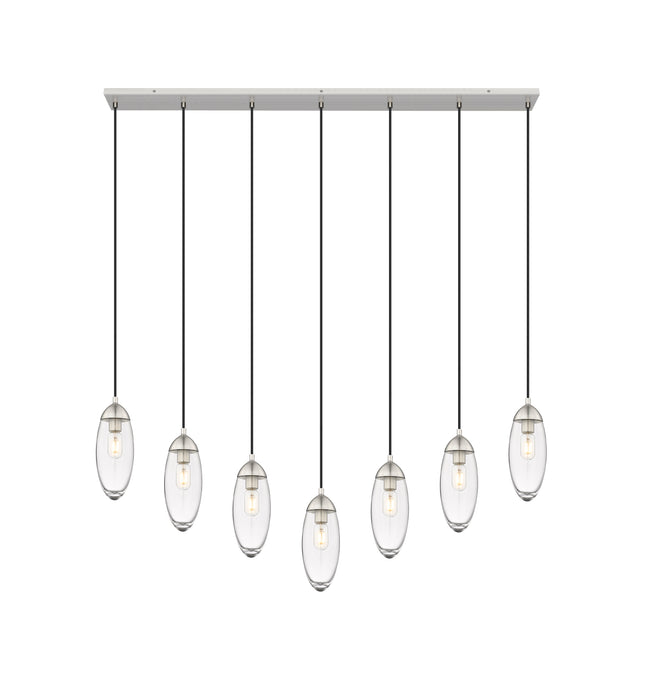 651P-7L-BN - Arden 7 Light Linear 54" Chandelier - Brushed Nickel