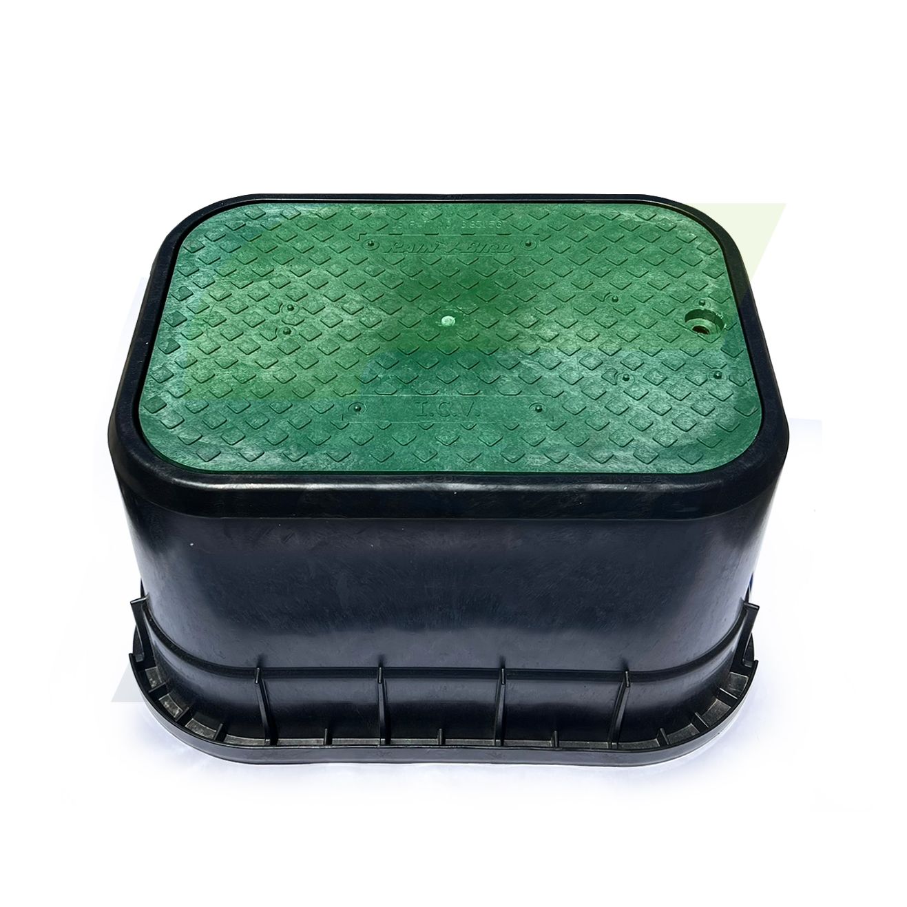 PVBSTD - PVB Standard Valve Box - Black Body & Drop-in Green Lid