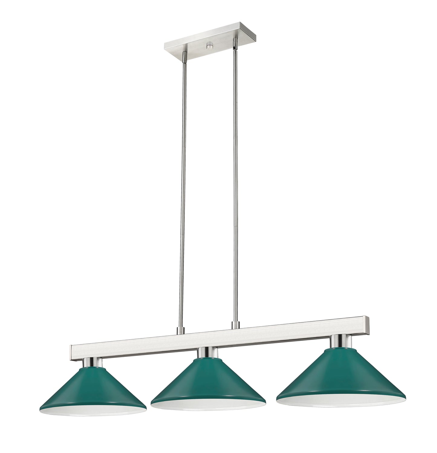 152BN-MDG - Cobalt 3 Light 46" Billiard - Brushed Nickel