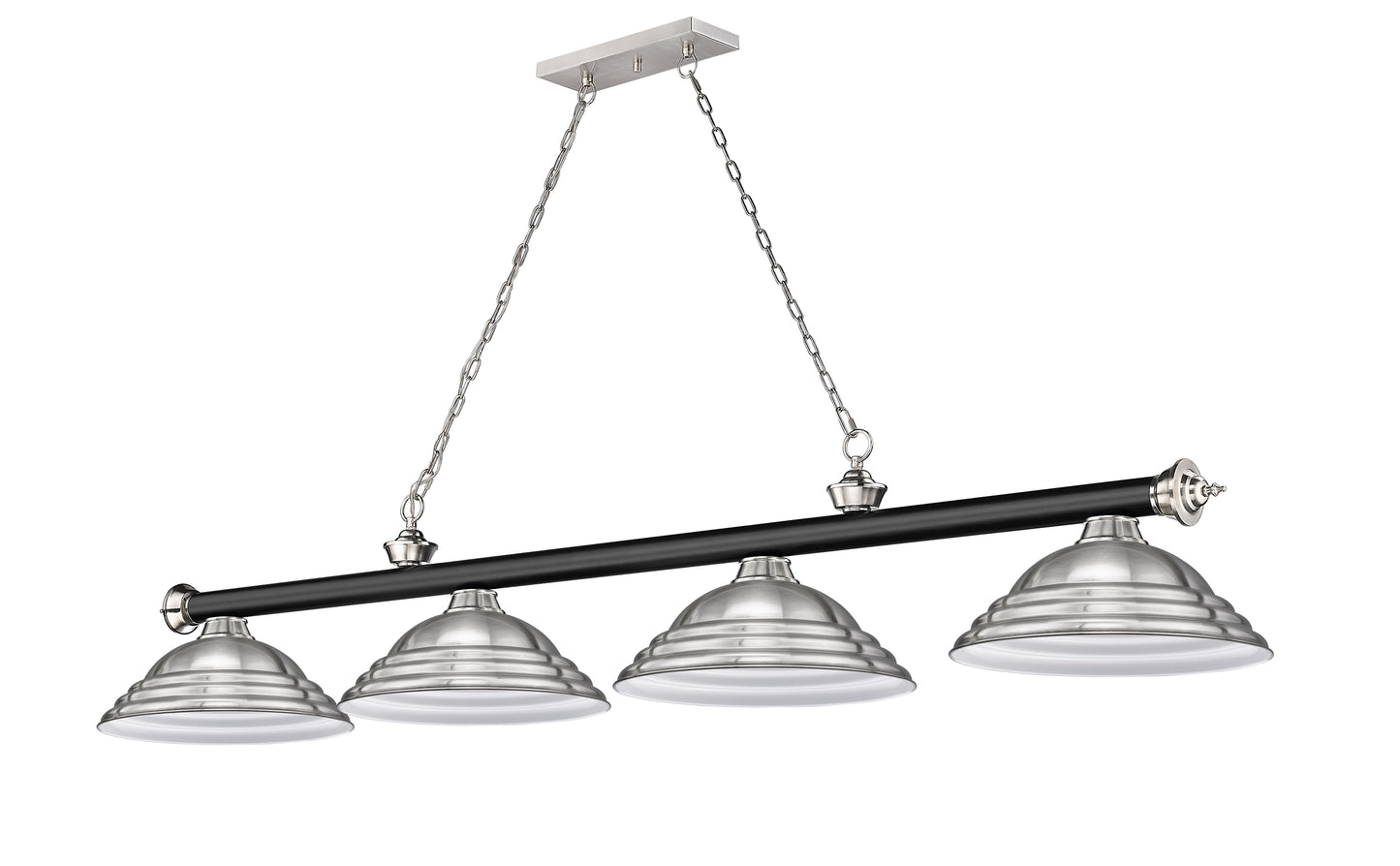 2306-4MB-BN-SBN - Cordon 4 Light 82" Billiard - Matte Black / Brushed Nickel