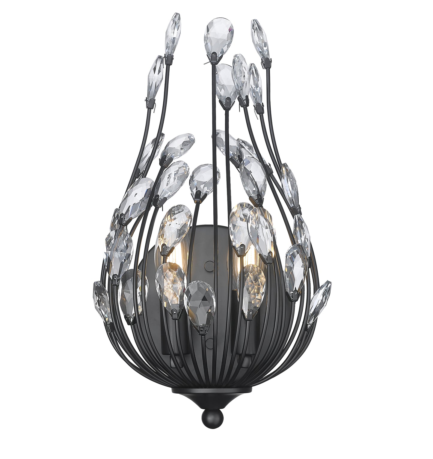 1957-2S-MB - Gabriella 2 Light Wall 16" Sconce - Matte Black