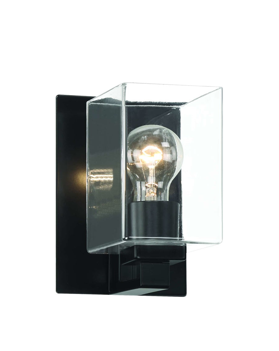 18506FB1 - McClane 1 Light 8" High Wall Sconce - Flat Black