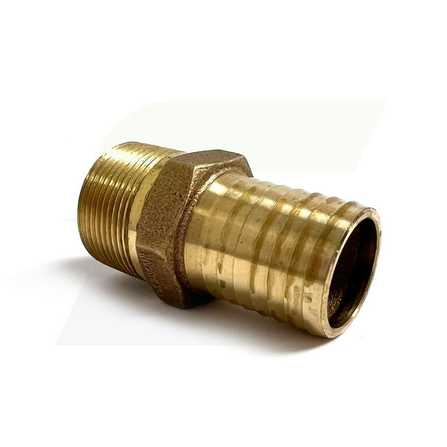 RBMANL125 - 1-1/4" Brass Hose Barb x MPT Male Adapter