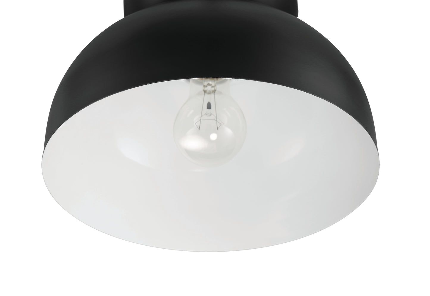 59181-FB - Ventura Dome 1 Light 10.5" Wide Flush Mount - Flat Black