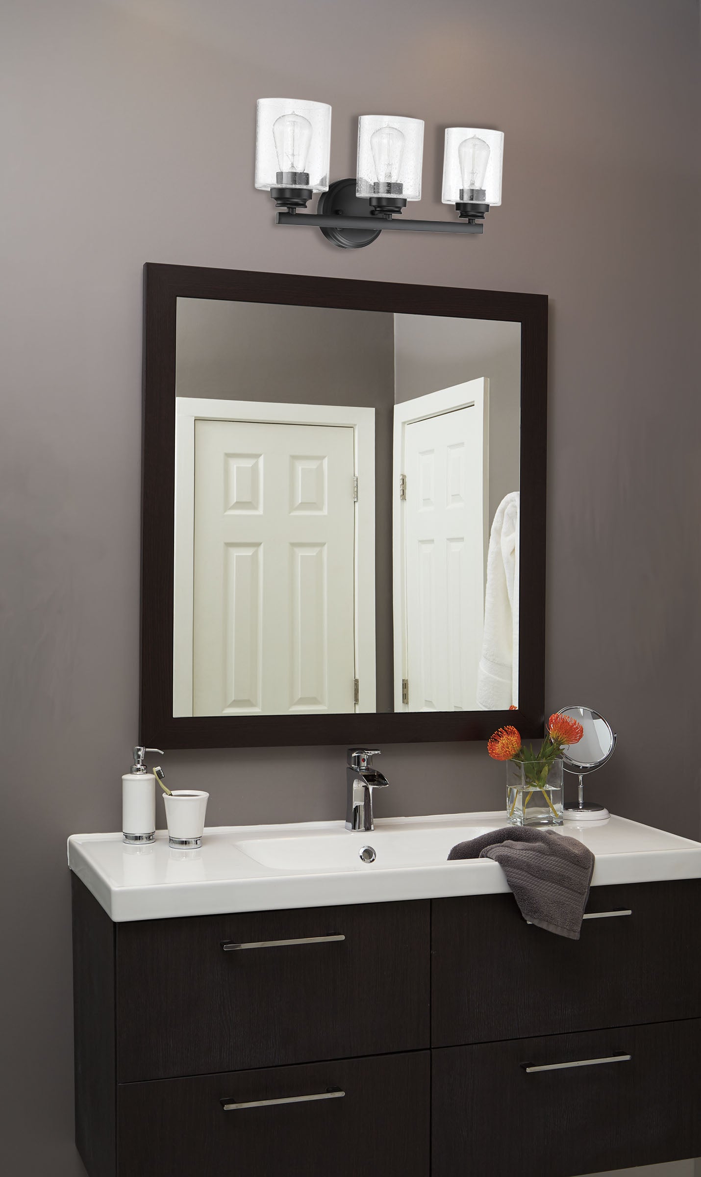50503-FB - Bolden 3 Light 18" Wide Vanity Light - Flat Black