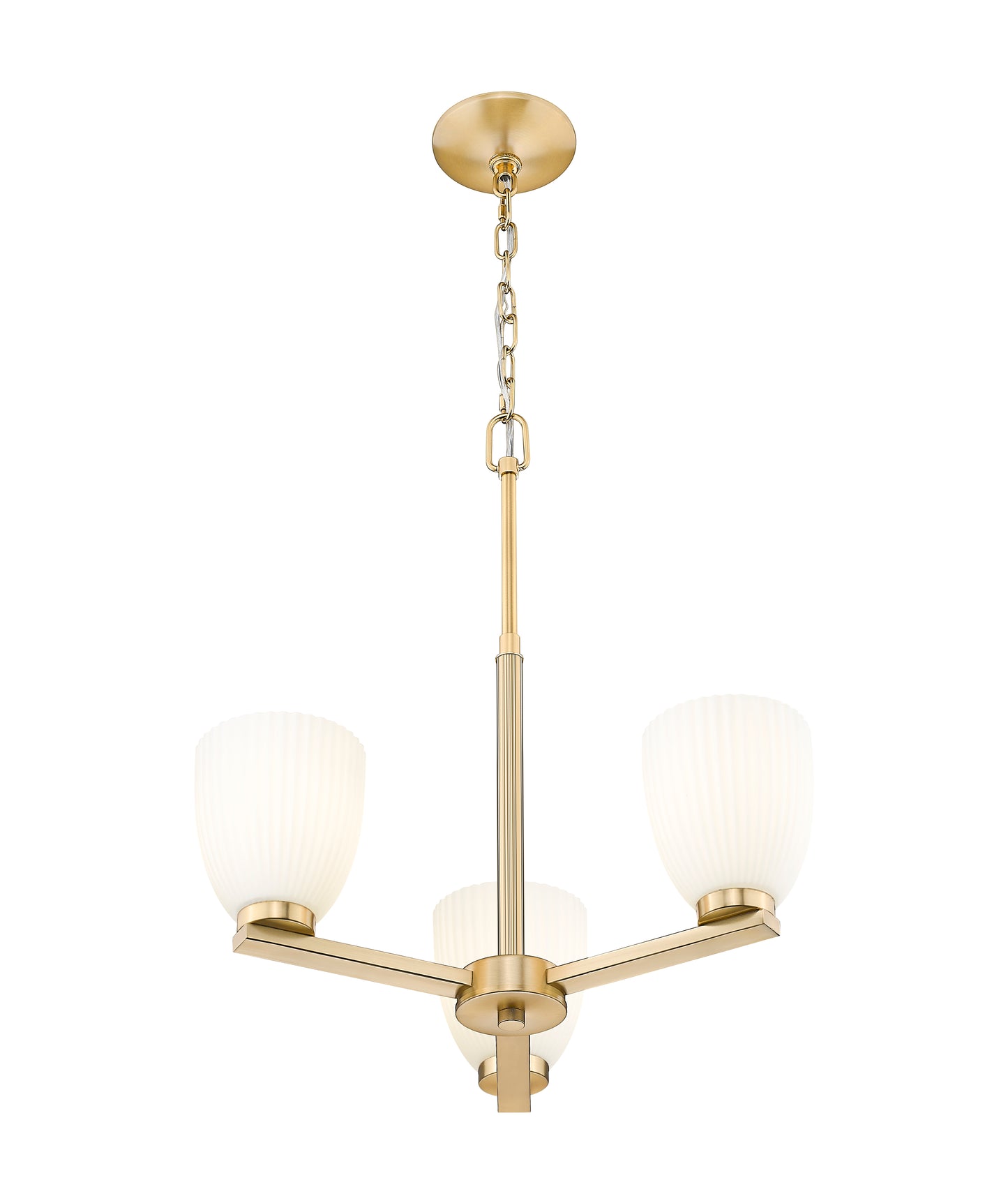 7518-3MGLD - Naya 3 Light 19" Chandelier - Modern Gold