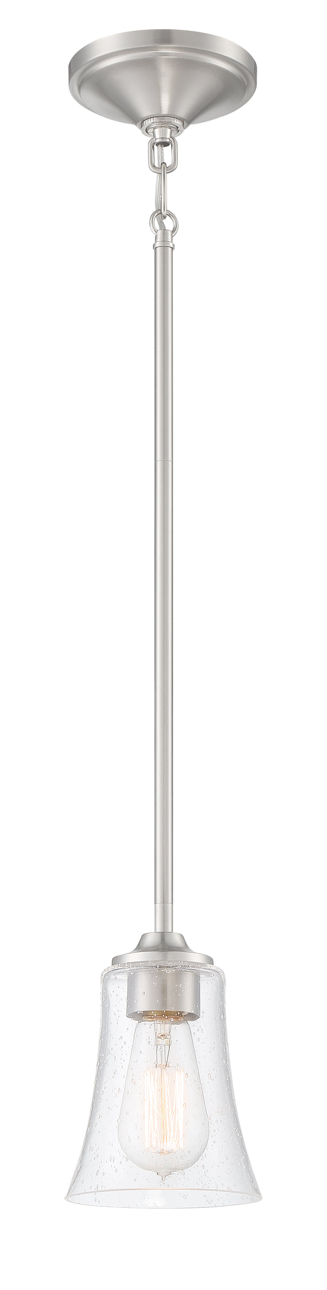 50491-BNK - Gwyneth 1 Light 5.13" Wide Mini Pendant - Brushed Nickel