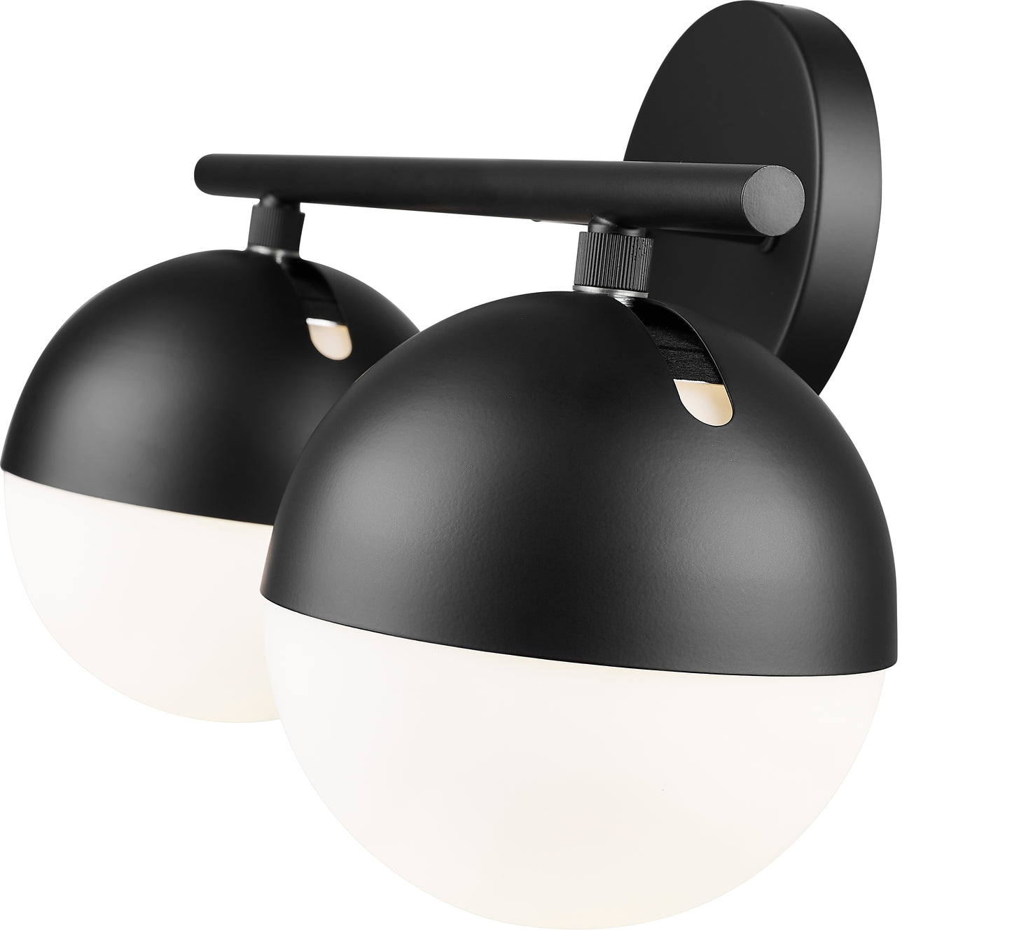 7517-2V-MB - Realm Sphere 2 Light 16" Vanity - Matte Black