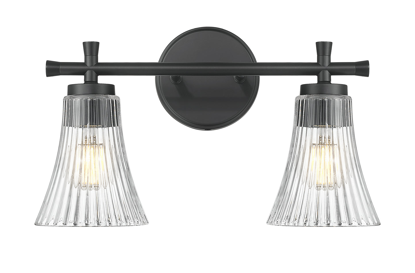 7519-2V-MB - Belle 2 Light 16" Vanity - Matte Black