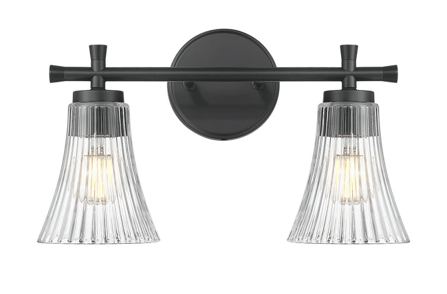 7519-2V-MB - Belle 2 Light 16" Vanity - Matte Black