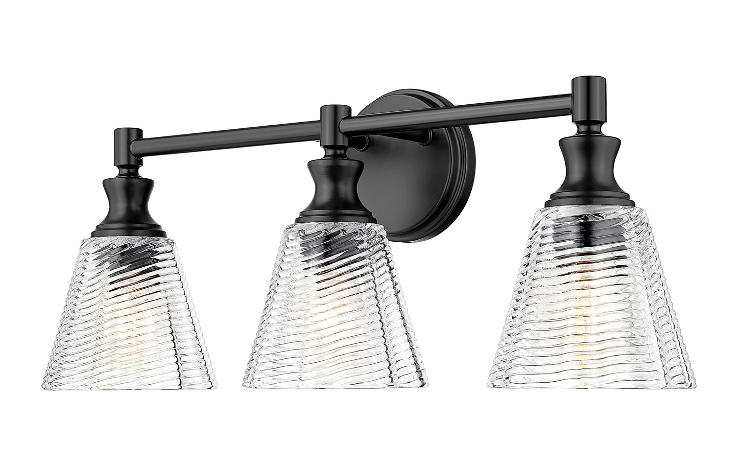 7704-3V-MB - Auden 3 Light 24" Vanity - Matte Black