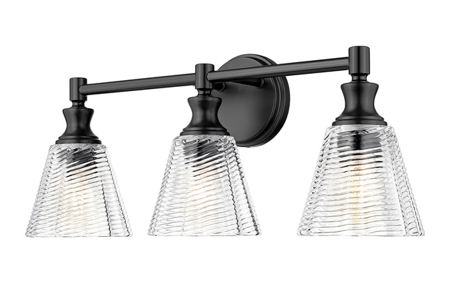 7704-3V-MB - Auden 3 Light 24" Vanity - Matte Black